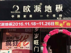 江浙沭陽歐派地板專賣店11.18特惠活動(dòng)